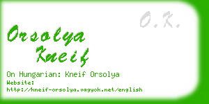 orsolya kneif business card